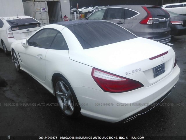 WDDJK7DA6EF029653 - 2014 MERCEDES-BENZ SL 550 WHITE photo 3