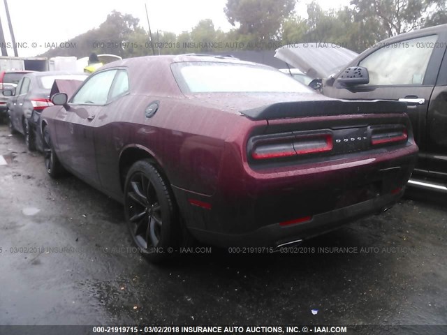 2C3CDZAG3HH531772 - 2017 DODGE CHALLENGER SXT BURGUNDY photo 3