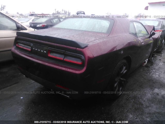 2C3CDZAG3HH531772 - 2017 DODGE CHALLENGER SXT BURGUNDY photo 4