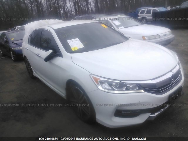 1HGCR2F54HA053020 - 2017 HONDA ACCORD SPORT WHITE photo 1