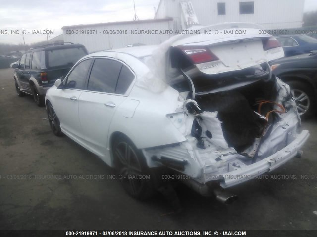 1HGCR2F54HA053020 - 2017 HONDA ACCORD SPORT 白色 照片 3