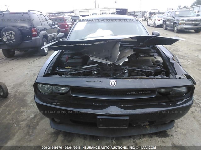 2B3CJ4DV5AH170313 - 2010 DODGE CHALLENGER SE BLACK photo 6