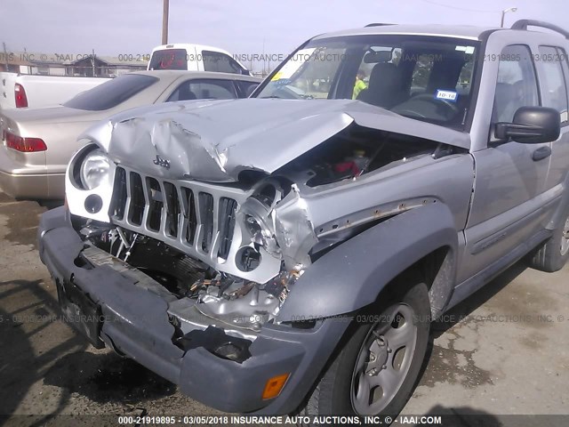 1J4GK48K25W620062 - 2005 JEEP LIBERTY SPORT 银色 照片 6
