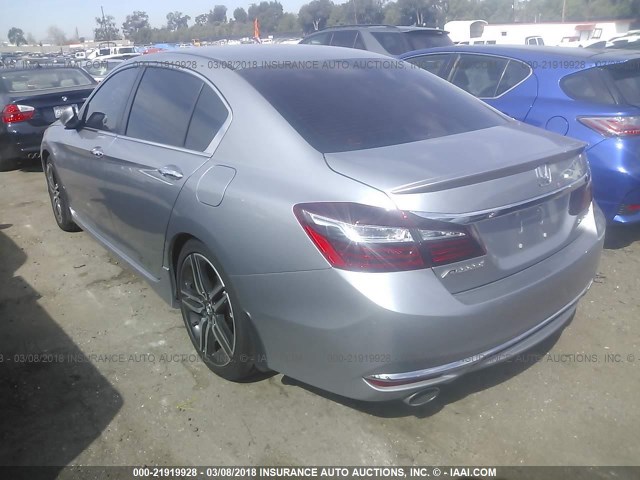 1HGCR2F5XHA219296 - 2017 HONDA ACCORD SPORT SILVER photo 3