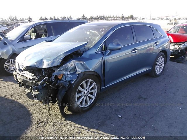 4T3ZA3BB8BU042127 - 2011 TOYOTA VENZA BLUE photo 2