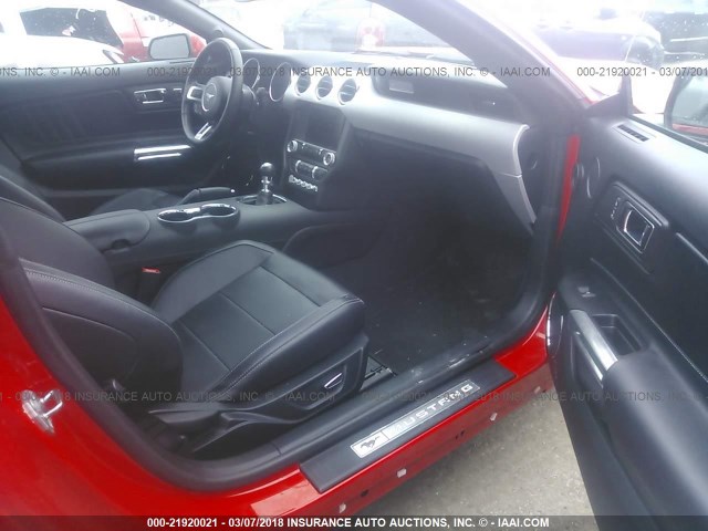 1FA6P8CF3F5365164 - 2015 FORD MUSTANG GT RED photo 5