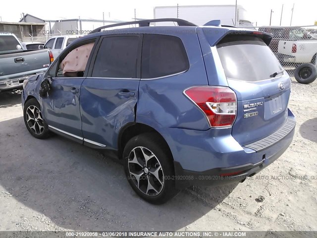 JF2SJGXC4GH536090 - 2016 SUBARU FORESTER 2.0XT TOURING BLUE photo 3