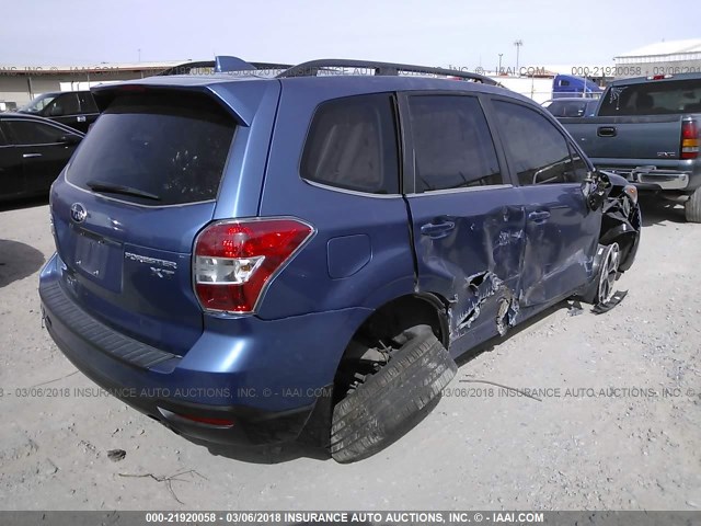 JF2SJGXC4GH536090 - 2016 SUBARU FORESTER 2.0XT TOURING BLUE photo 4