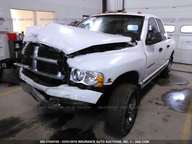 3D7LS38C85G791443 - 2005 DODGE RAM 3500 ST/SLT WHITE photo 2