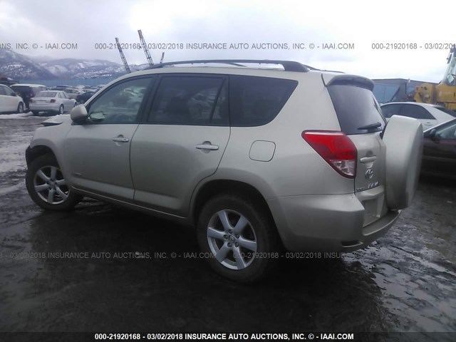 JTMBD31V876035207 - 2007 TOYOTA RAV4 LIMITED GOLD photo 3