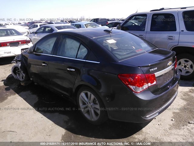 1G1PG5SB3F7187412 - 2015 CHEVROLET CRUZE LTZ GRAY photo 3