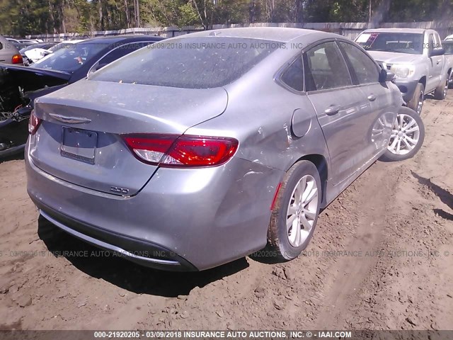 1C3CCCAB6FN701230 - 2015 CHRYSLER 200 LIMITED GRAY photo 4