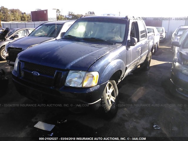 1FMZU67K95UB65336 - 2005 FORD EXPLORER SPORT TR  BLUE photo 2