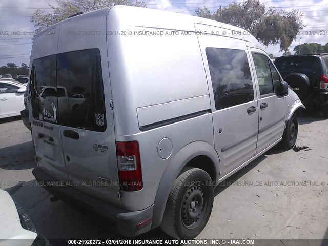 NM0LS6AN1CT116036 - 2012 FORD TRANSIT CONNECT XL SILVER photo 4