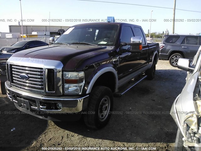 1FTSW2BR1AEB32381 - 2010 FORD F250 SUPER DUTY RED photo 2