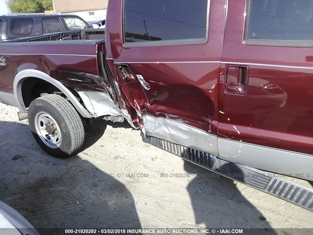 1FTSW2BR1AEB32381 - 2010 FORD F250 SUPER DUTY RED photo 6