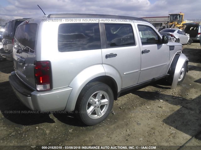 1D8GT58K68W255951 - 2008 DODGE NITRO SLT SILVER photo 4