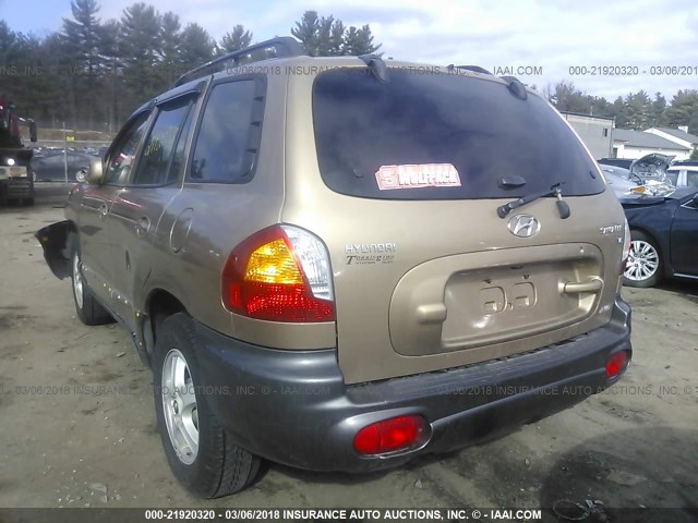 KM8SC73D04U680290 - 2004 HYUNDAI SANTA FE GLS/LX GOLD photo 3