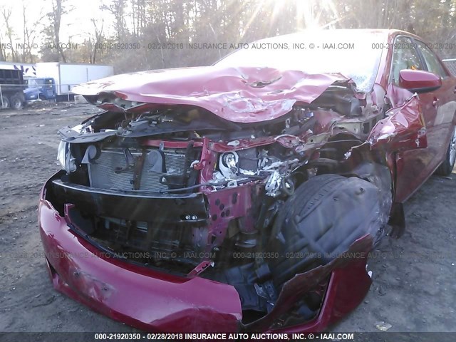 4T1BF1FK4DU668481 - 2013 TOYOTA CAMRY L/SE/LE/XLE RED photo 6