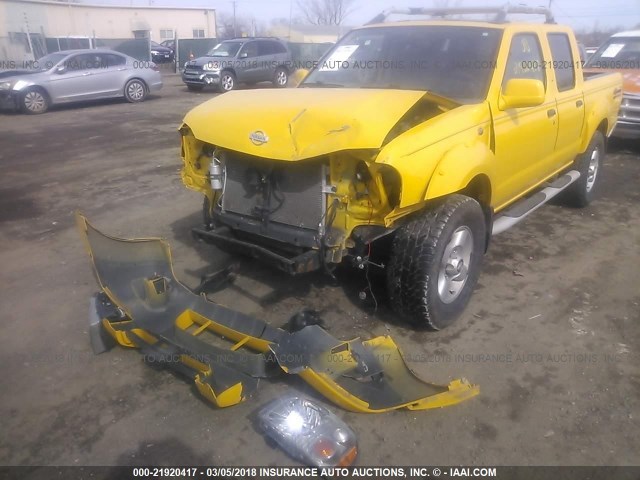 1N6ED27Y11C320961 - 2001 NISSAN FRONTIER CREW CAB XE/CREW CAB SE YELLOW photo 6