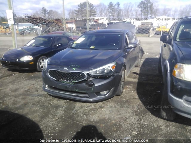 KNALN4D79E5125180 - 2014 KIA CADENZA PREMIUM/LIMITED GRAY photo 2