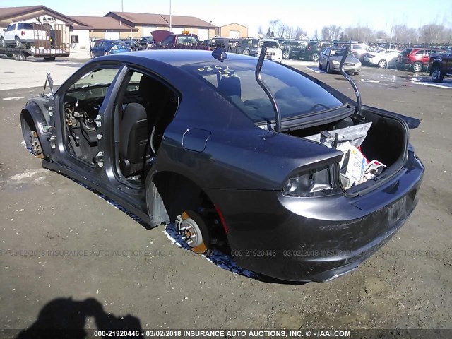 2C3CDXJG6FH926367 - 2015 DODGE CHARGER SXT GRAY photo 3