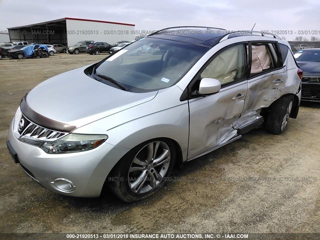 JN8AZ18W79W118960 - 2009 NISSAN MURANO S/SL/LE SILVER photo 2