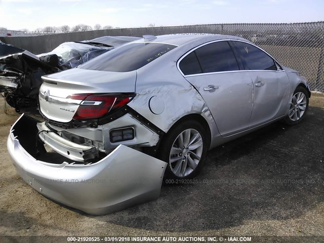 2G4GK5EX7G9193979 - 2016 BUICK REGAL SILVER photo 4