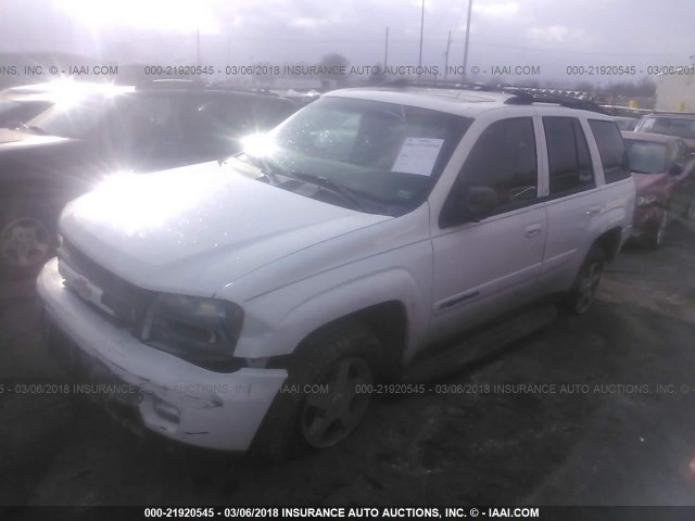 1GNDT13S742315231 - 2004 CHEVROLET TRAILBLAZER LS/LT WHITE photo 2