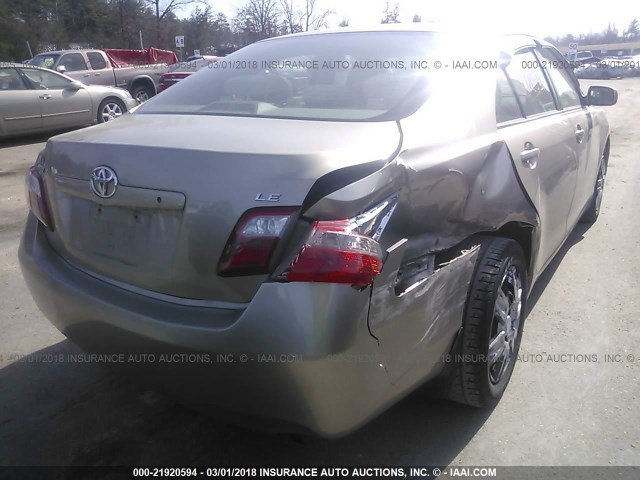 JTNBE46K173112188 - 2007 TOYOTA CAMRY NEW GENERAT CE/LE/XLE/SE GOLD photo 4