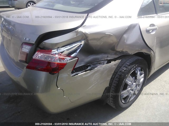 JTNBE46K173112188 - 2007 TOYOTA CAMRY NEW GENERAT CE/LE/XLE/SE GOLD photo 6