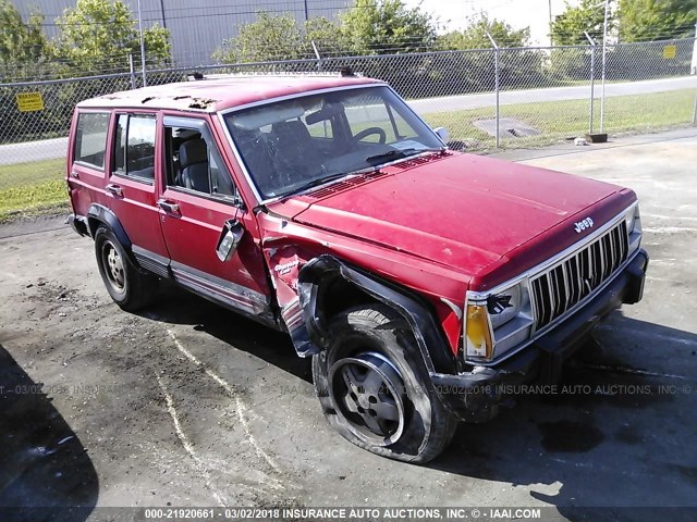 1J4FJ58S7ML533505 - 1991 JEEP CHEROKEE LAREDO RED photo 1