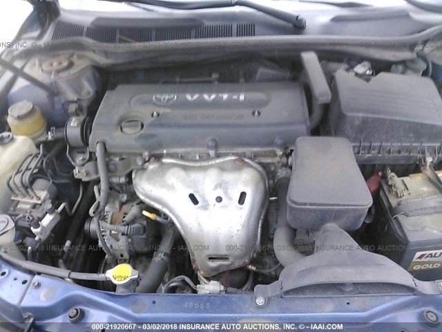 4T1BE46K18U209144 - 2008 TOYOTA CAMRY CE/LE/XLE/SE BLUE photo 10
