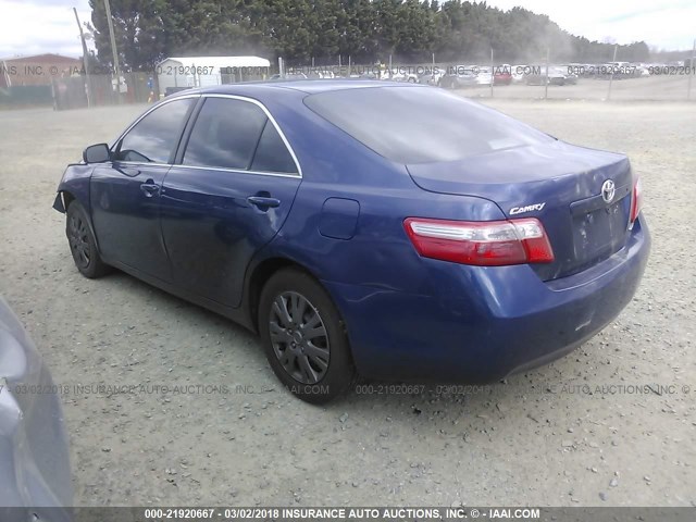 4T1BE46K18U209144 - 2008 TOYOTA CAMRY CE/LE/XLE/SE BLUE photo 3