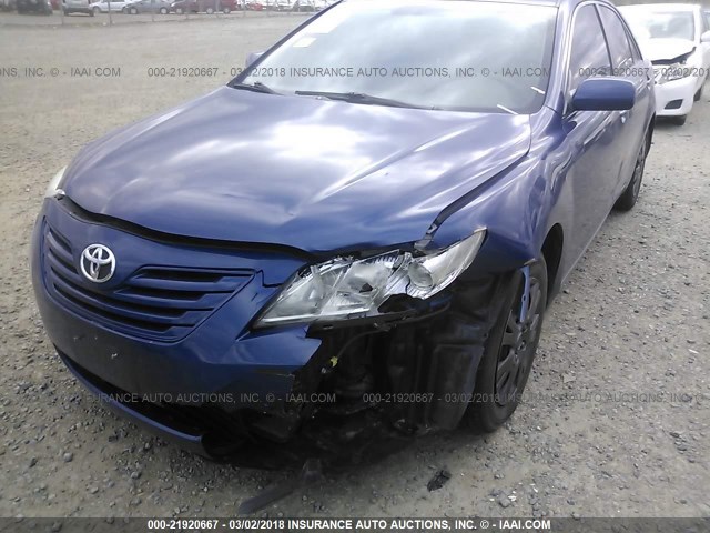 4T1BE46K18U209144 - 2008 TOYOTA CAMRY CE/LE/XLE/SE BLUE photo 6
