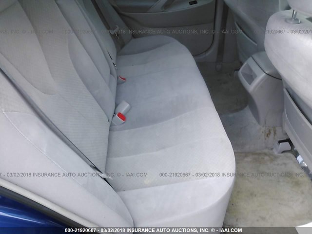 4T1BE46K18U209144 - 2008 TOYOTA CAMRY CE/LE/XLE/SE BLUE photo 8