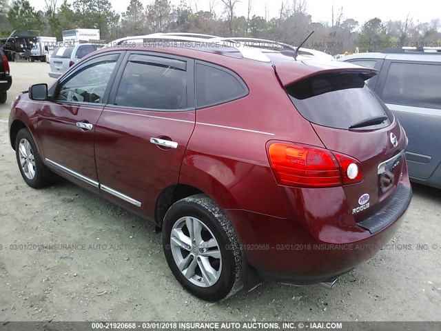 JN8AS5MT9DW522911 - 2013 NISSAN ROGUE S/SV RED photo 3