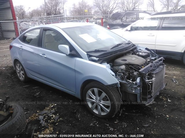 KMHCU4AE7DU382640 - 2013 HYUNDAI ACCENT GLS/SE BLUE photo 1