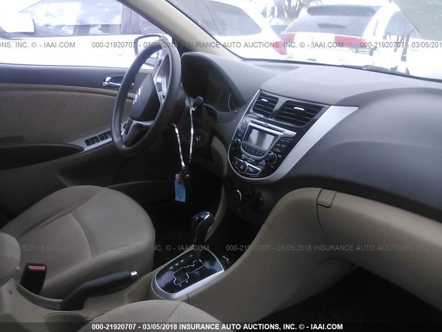 KMHCU4AE7DU382640 - 2013 HYUNDAI ACCENT GLS/SE BLUE photo 5