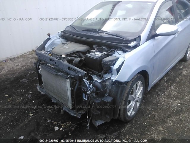 KMHCU4AE7DU382640 - 2013 HYUNDAI ACCENT GLS/SE BLUE photo 6