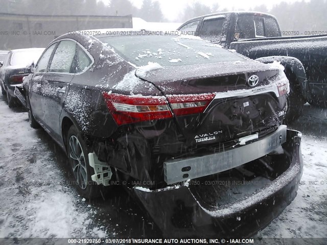 4T1BK1EB8GU227583 - 2016 TOYOTA AVALON XLE PLUS/PREMIUM/TOUR/LTD MAROON photo 3