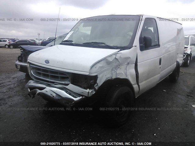 1FTRE14WX1HB48768 - 2001 FORD ECONOLINE E150 VAN WHITE photo 2