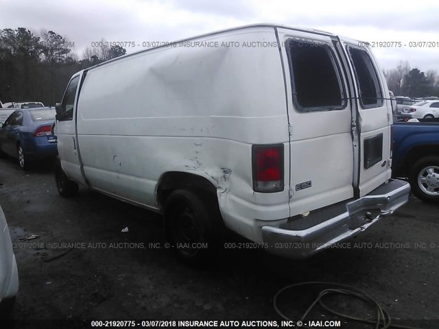 1FTRE14WX1HB48768 - 2001 FORD ECONOLINE E150 VAN WHITE photo 3