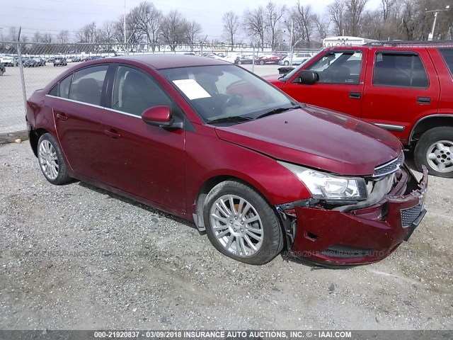 1G1PK5S99B7215753 - 2011 CHEVROLET CRUZE ECO RED photo 1