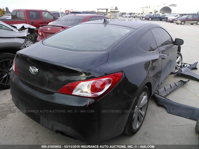 KMHHT6KD9CU065905 - 2012 HYUNDAI GENESIS COUPE 2.0T BLACK photo 4