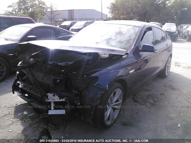 WBASN4C55AC209451 - 2010 BMW 550 GT BLUE photo 2
