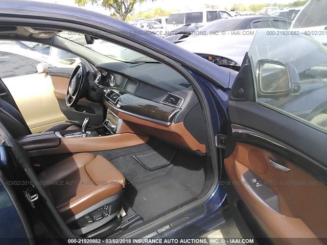 WBASN4C55AC209451 - 2010 BMW 550 GT BLUE photo 5