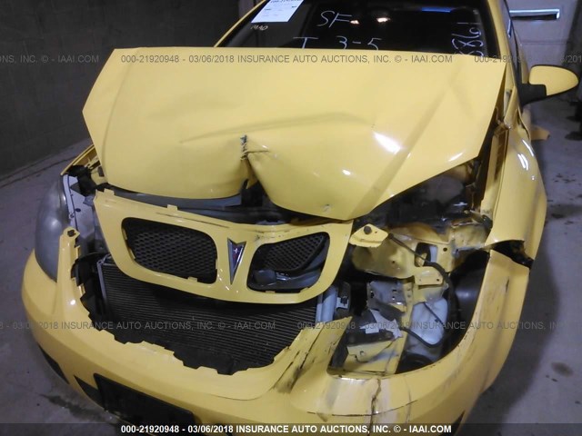 1G2AL15F077176826 - 2007 PONTIAC G5 YELLOW photo 10