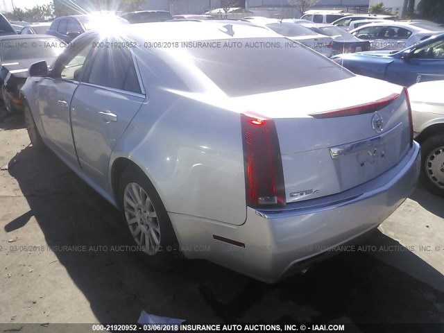 1G6DC5E57C0112490 - 2012 CADILLAC CTS SILVER photo 3