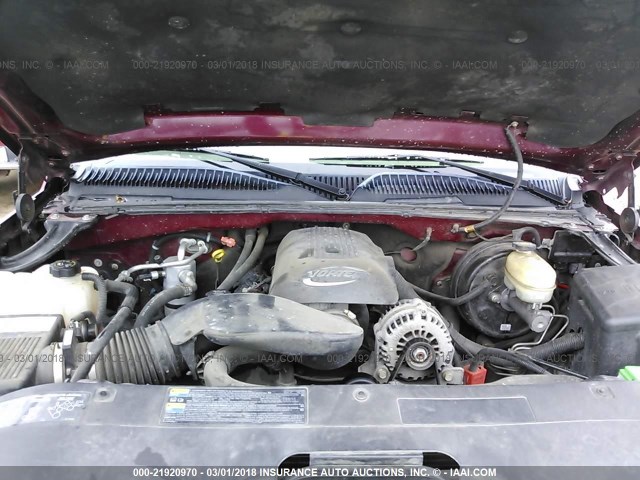 1GCEK19B45E151458 - 2005 CHEVROLET SILVERADO K1500 BURGUNDY photo 10